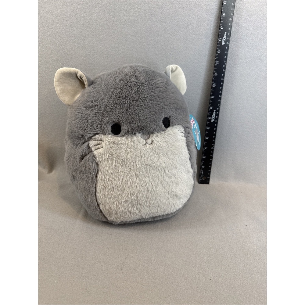Squishmallows Miper Gray Chinchilla Fuzz A‎ Mallow 12" Plush Kellytoy NWT Rare